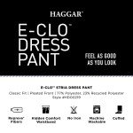 Haggar Men's Expandable Waist Pleat-Front Pants