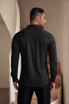 COOFANDY Men's Black Long Sleeve Dress Shirt