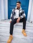 Men's Lightweight Flannel Plaid Casual Jacket