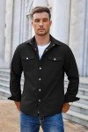 Men's Casual Canvas Military Jacket with Pockets