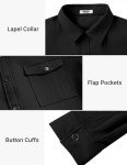 Men's Casual Canvas Military Jacket with Pockets