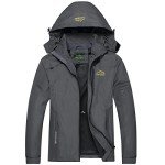 Men's Lightweight Waterproof Grey Raincoat with Hood