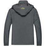 Men's Lightweight Waterproof Grey Raincoat with Hood