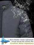 Men's Lightweight Bomber Jacket - Casual Windbreaker
