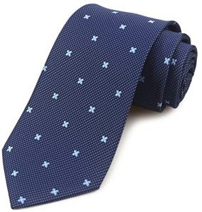 Navy Floral Silk Tie for Men and Boys