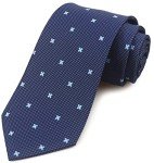 Navy Floral Silk Tie for Men and Boys