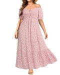Plus Size Floral Off-Shoulder Maxi Dress