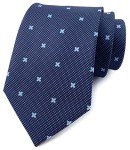 Navy Floral Silk Tie for Men and Boys