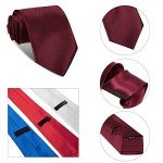 12-Piece Solid Satin Necktie Set for All Occasions
