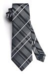 Gray and Black Stripe Tie Set for Men