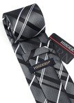 Gray and Black Stripe Tie Set for Men