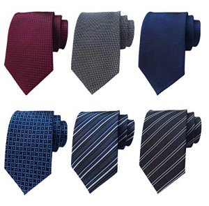 Adulove Classic Silk Neckties for Men (6-Pack)