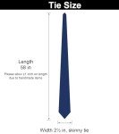 Dusty Blue Slim Tie for Men - Cotton Linen Blend