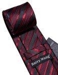 Barry.Wang Classic Stripe Tie Set with Cufflinks