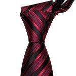 Barry.Wang Classic Stripe Tie Set with Cufflinks