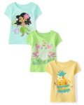 Cute Toddler Graphic T-Shirt 3-Pack for Girls