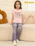 Toddler Girl Leo Heart Print Summer Outfit Set