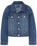 Girls' Basic Denim Jacket in Azure Wash