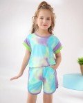 Color Block Tie-Dye Outfit for Toddler Girls