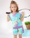 Color Block Tie-Dye Outfit for Toddler Girls
