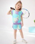 Color Block Tie-Dye Outfit for Toddler Girls