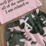 Toddler Girls Summer Outfit: T-Shirt & Shorts Set