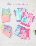 Color Block Tie-Dye Outfit for Toddler Girls