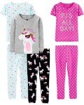 Carter's Girls' 6-Piece Unicorn & Dot Pajama Set