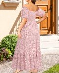 Plus Size Floral Off-Shoulder Maxi Dress