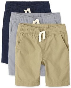 Boys' Pull-On Jogger Shorts 3-Pack - Fin Gray/Flax/Tidal