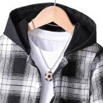 Toddler Boy Plaid Hoodie and Sweatpants Set