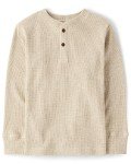 Kids' Long Sleeve Thermal Henley Shirt, Size M