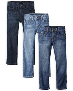 Boys' Straight Leg Jeans 3-Pack in Carbon & Blue