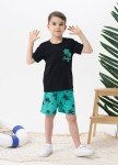Coconut Tree Print Tee and Shorts Set for Kids