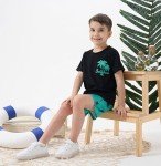 Coconut Tree Print Tee and Shorts Set for Kids