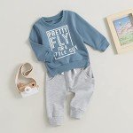 Adorable Toddler Boy Outfit - Long Sleeve & Joggers