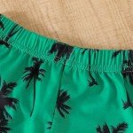 Coconut Tree Print Tee and Shorts Set for Kids