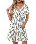 OFEEFAN Plus Size Floral Summer Dress with Pockets