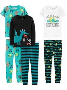 Carter's 6-Piece Boys' Cotton Pajama Set, 5T