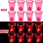 Light Up Glow in the Dark Red Party Cups - 24 Pack