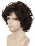 Rocky Horror Short Curly Brown Frank N. Furter Cosplay Wig