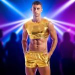 Rocky Horror Gold Metallic Booty Shorts with Pockets