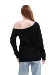 Rocky Horror Picture Show Lips Print Off-Shoulder Sweatshirt