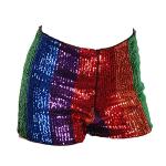 Rainbow Sequined Shorts - Rocky Horror Columbia Style