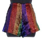 Rainbow Sequined Shorts - Rocky Horror Columbia Style