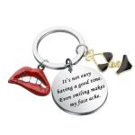 Rocky Horror Picture Show Fun Quote Black Lingerie Keychain