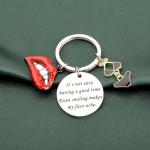 Rocky Horror Picture Show Fun Quote Black Lingerie Keychain