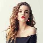 Rocky Horror Red Lips Faux Leather Earrings