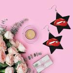 Rocky Horror Red Lips Faux Leather Earrings