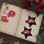 Rocky Horror Red Lips Faux Leather Earrings